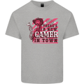 There's a New Gamer in Town Gaming Mens Cotton T-Shirt Tee Top Sports Grey