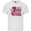 There's a New Gamer in Town Gaming Mens Cotton T-Shirt Tee Top White