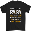 They Call Me Papa Funny Father's Day Mens T-Shirt Cotton Gildan Black