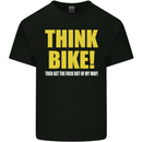 Think Bike! Cycling Biker Motorbike Bicycle Mens Cotton T-Shirt Tee Top Black