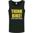 Think Bike! Cycling Biker Motorbike Bicycle Mens Vest Tank Top Black