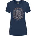 Think Like a Pirate Act Captian Sailing Womens Wider Cut T-Shirt Navy Blue