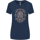 Think Like a Pirate Act Captian Sailing Womens Wider Cut T-Shirt Navy Blue