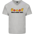 This Is How I Roll RPG Role Playing Game Mens V-Neck Cotton T-Shirt Sports Grey