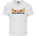 This Is How I Roll RPG Role Playing Game Mens V-Neck Cotton T-Shirt White