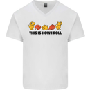 This Is How I Roll RPG Role Playing Game Mens V-Neck Cotton T-Shirt White