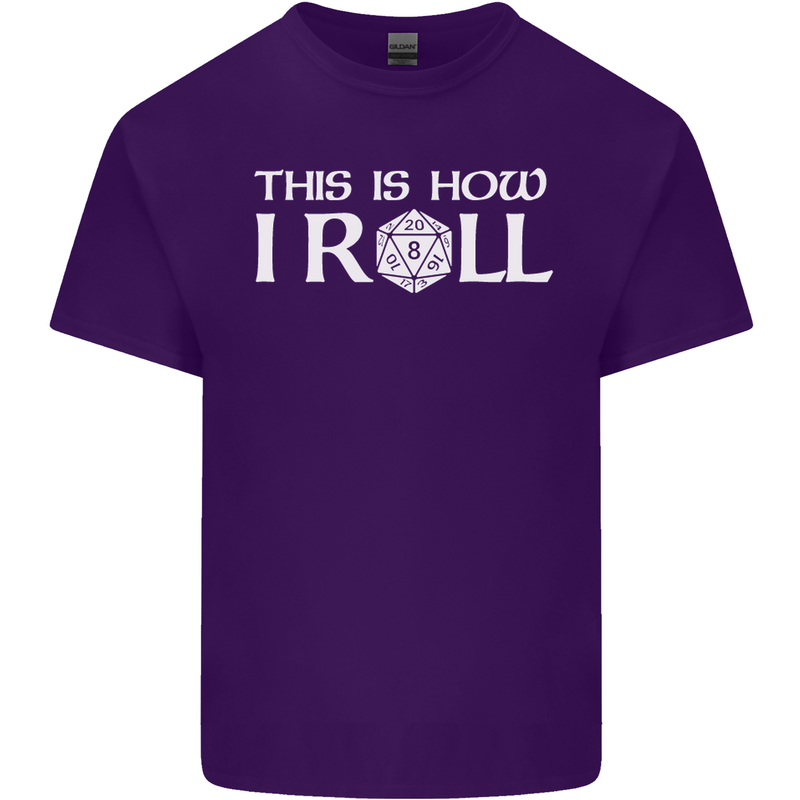 This Is How I Roll RPG Role Playing Games Mens Cotton T-Shirt Tee Top Purple