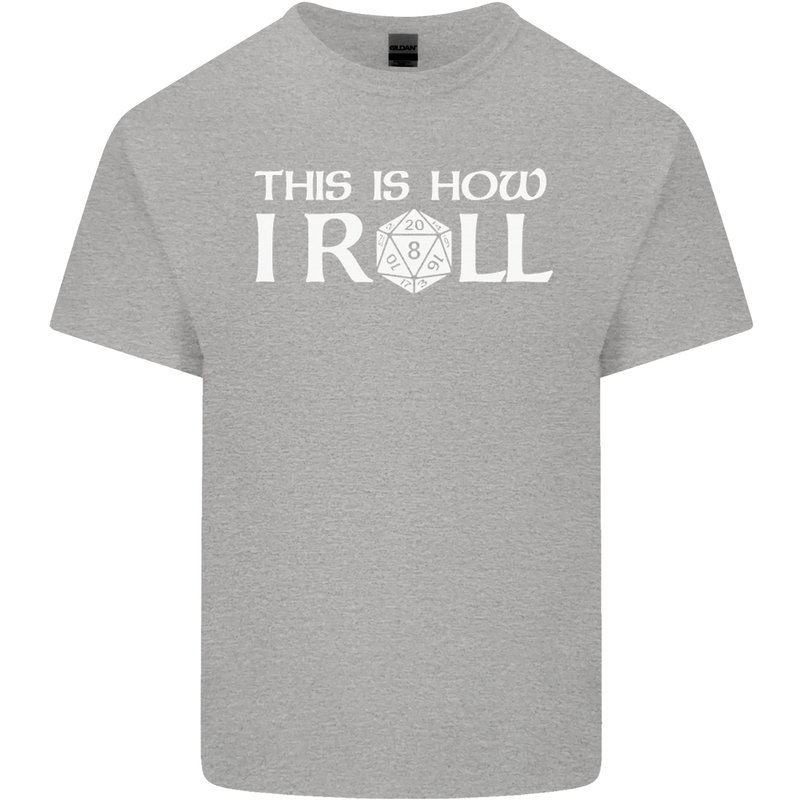 This Is How I Roll RPG Role Playing Games Mens Cotton T-Shirt Tee Top Sports Grey