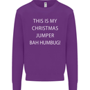 This Is My Christmas Jumper Bah Humbug Mens Sweatshirt Jumper Purple