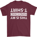 This Is My Handstand T-Shirt Gymnastics Mens T-Shirt Cotton Gildan Maroon