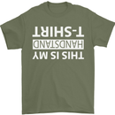 This Is My Handstand T-Shirt Gymnastics Mens T-Shirt Cotton Gildan Military Green