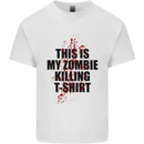 This Is My Zombie Killing Halloween Horror Kids T-Shirt Childrens White