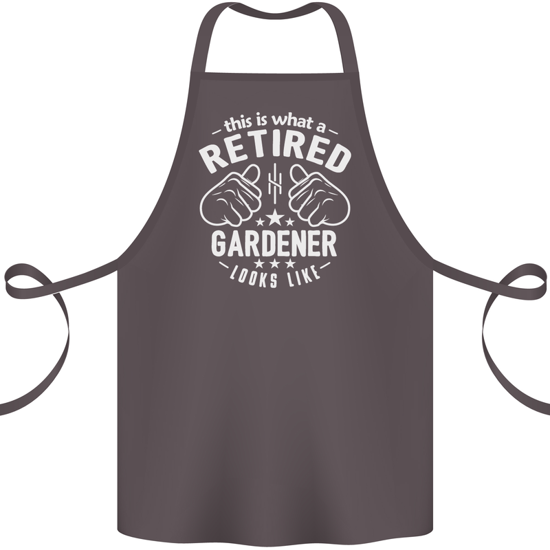 This Is What a Retired Gardener Looks Like Cotton Apron 100% Organic Dark Grey
