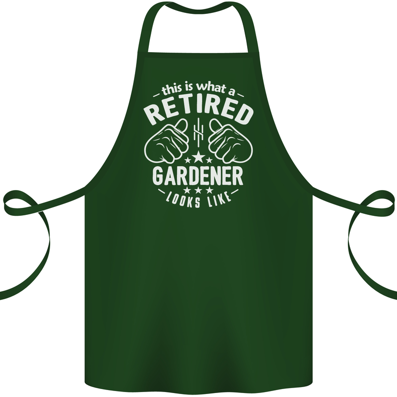 This Is What a Retired Gardener Looks Like Cotton Apron 100% Organic Forest Green