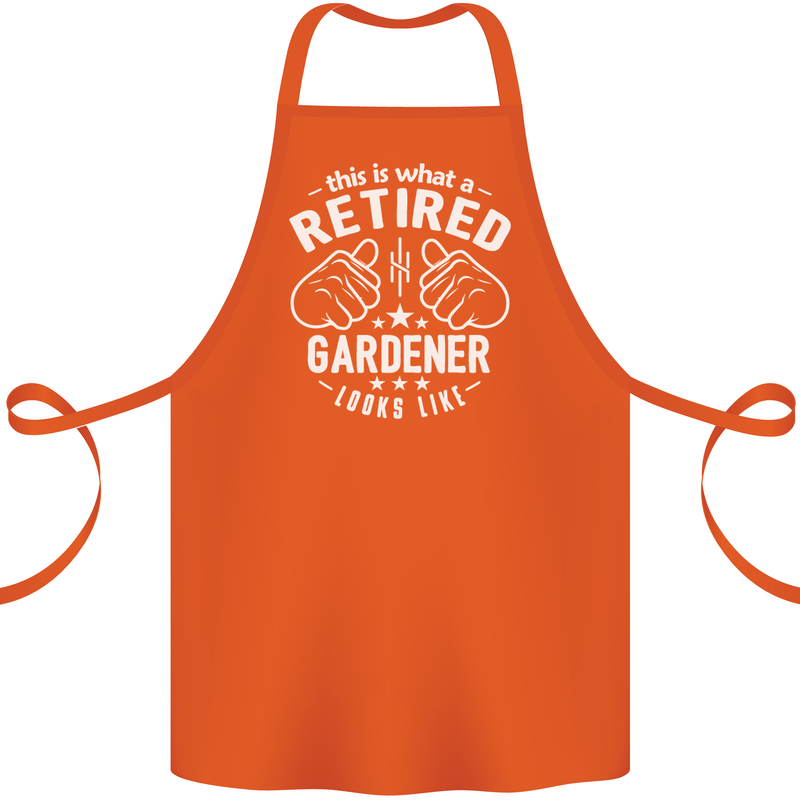 This Is What a Retired Gardener Looks Like Cotton Apron 100% Organic Orange