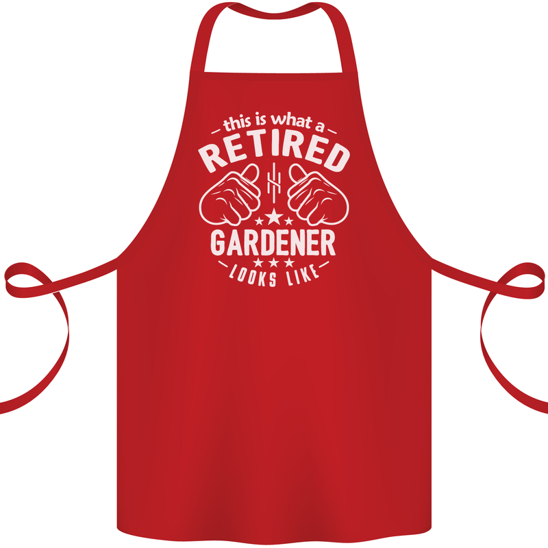 This Is What a Retired Gardener Looks Like Cotton Apron 100% Organic Red