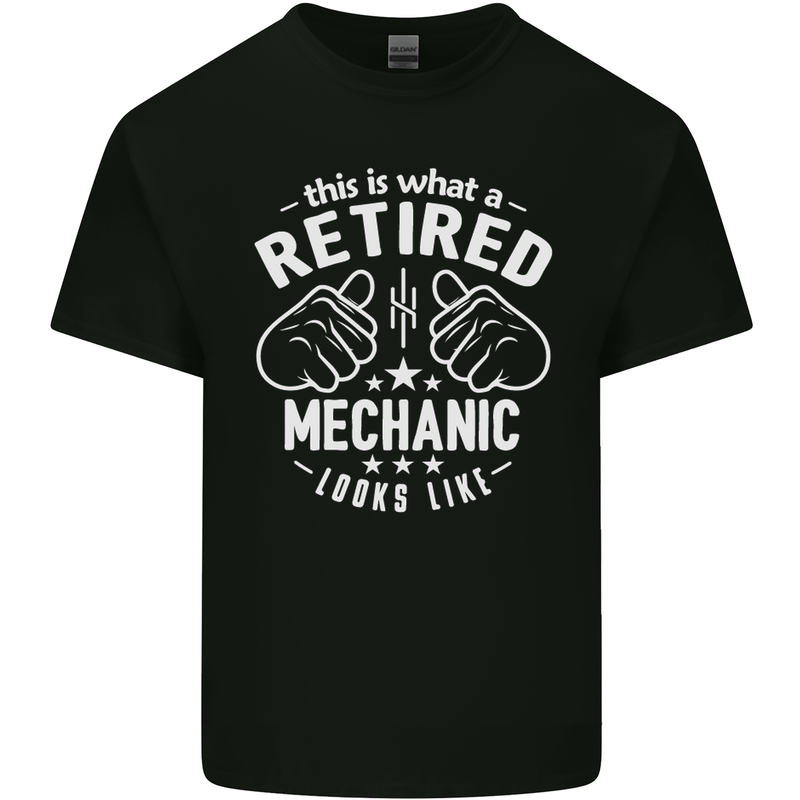 This Is What a Retired Mechanic Looks Like Mens Cotton T-Shirt Tee Top Black