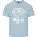 This Is What a Retired Mechanic Looks Like Mens Cotton T-Shirt Tee Top Light Blue