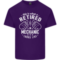 This Is What a Retired Mechanic Looks Like Mens Cotton T-Shirt Tee Top Purple