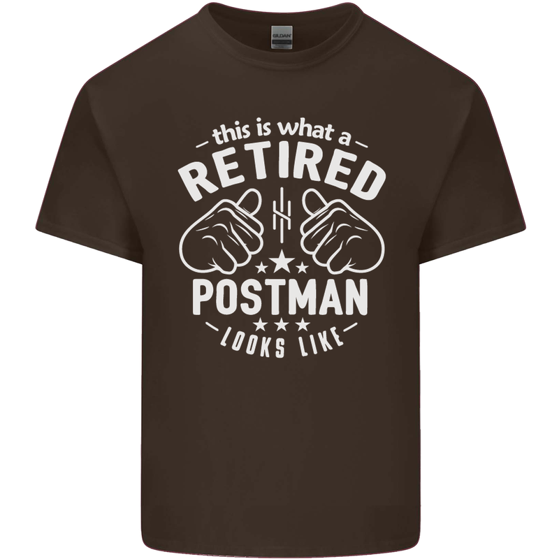 This Is What a Retired Postman Looks Like Mens Cotton T-Shirt Tee Top Dark Chocolate