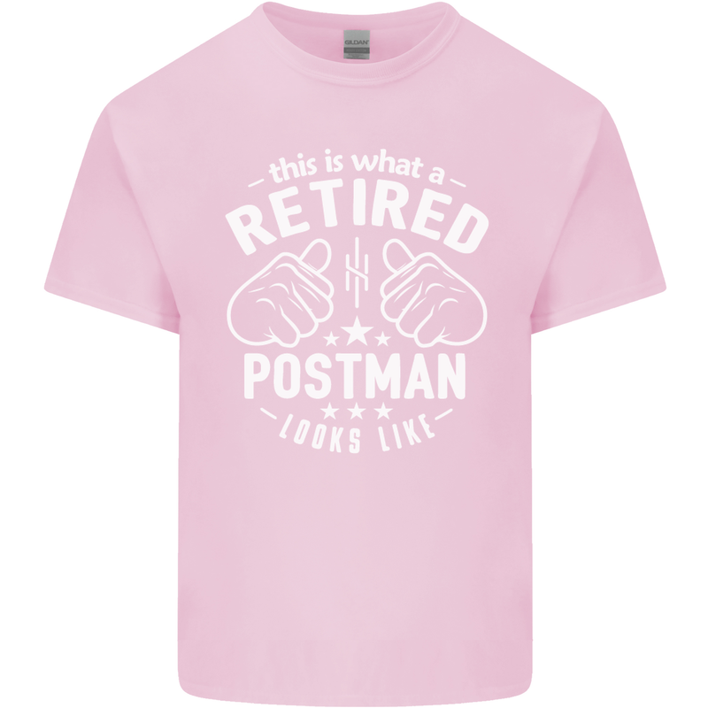 This Is What a Retired Postman Looks Like Mens Cotton T-Shirt Tee Top Light Pink
