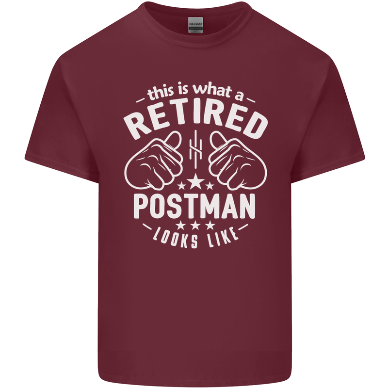 This Is What a Retired Postman Looks Like Mens Cotton T-Shirt Tee Top Maroon