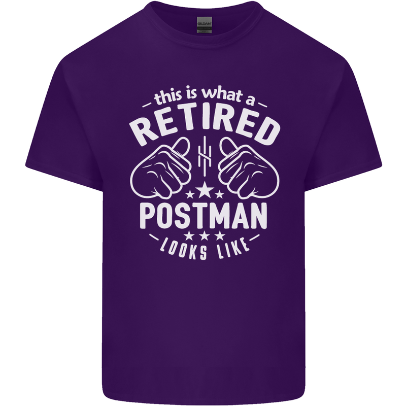 This Is What a Retired Postman Looks Like Mens Cotton T-Shirt Tee Top Purple