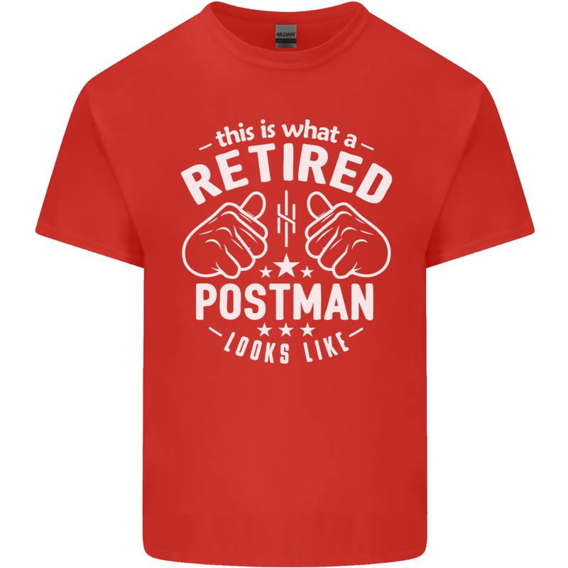 This Is What a Retired Postman Looks Like Mens Cotton T-Shirt Tee Top Red