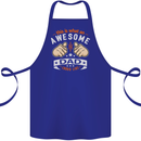 This Is What an Awesome Dad Father's Day Cotton Apron 100% Organic Royal Blue
