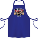 This Is What an Awesome Dad Father's Day Cotton Apron 100% Organic Royal Blue