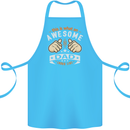 This Is What an Awesome Dad Father's Day Cotton Apron 100% Organic Turquoise