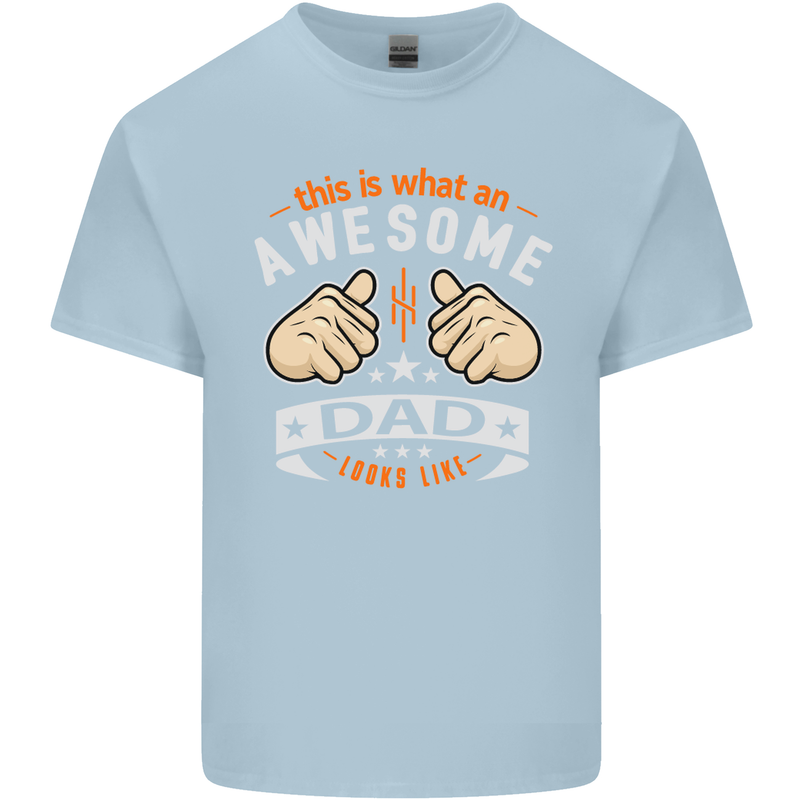 This Is What an Awesome Dad Father's Day Mens Cotton T-Shirt Tee Top Light Blue