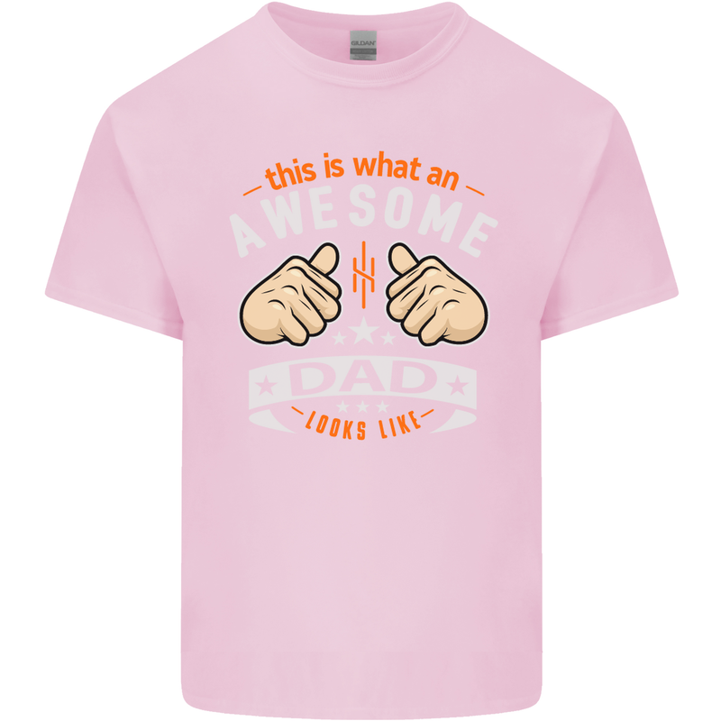 This Is What an Awesome Dad Father's Day Mens Cotton T-Shirt Tee Top Light Pink