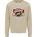This Is What an Awesome Dad Father's Day Mens Sweatshirt Jumper Sand