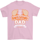 This Is What an Awesome Dad Father's Day Mens T-Shirt Cotton Gildan Light Pink