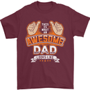 This Is What an Awesome Dad Father's Day Mens T-Shirt Cotton Gildan Maroon