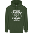This Is What an Awesome Farmer Looks Like Mens 80% Cotton Hoodie Forest Green