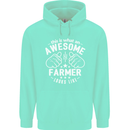 This Is What an Awesome Farmer Looks Like Mens 80% Cotton Hoodie Peppermint