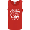 This Is What an Awesome Farmer Looks Like Mens Vest Tank Top Red