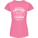 This Is What an Awesome Farmer Looks Like Womens Petite Cut T-Shirt Azalea