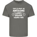 This Is What an Awesome Lorry Driver Looks Mens Cotton T-Shirt Tee Top Charcoal