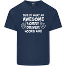 This Is What an Awesome Lorry Driver Looks Mens Cotton T-Shirt Tee Top Navy Blue