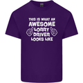 This Is What an Awesome Lorry Driver Looks Mens Cotton T-Shirt Tee Top Purple