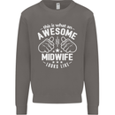This Is What an Awesome Midwife Looks Like Mens Sweatshirt Jumper Charcoal