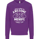 This Is What an Awesome Midwife Looks Like Mens Sweatshirt Jumper Purple