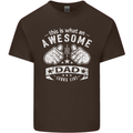 This is What an Awesome Dad Looks Like Mens Cotton T-Shirt Tee Top Dark Chocolate