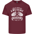 This is What an Awesome Dad Looks Like Mens Cotton T-Shirt Tee Top Maroon