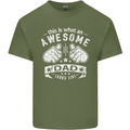 This is What an Awesome Dad Looks Like Mens Cotton T-Shirt Tee Top Military Green