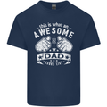 This is What an Awesome Dad Looks Like Mens Cotton T-Shirt Tee Top Navy Blue