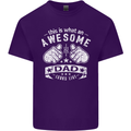 This is What an Awesome Dad Looks Like Mens Cotton T-Shirt Tee Top Purple
